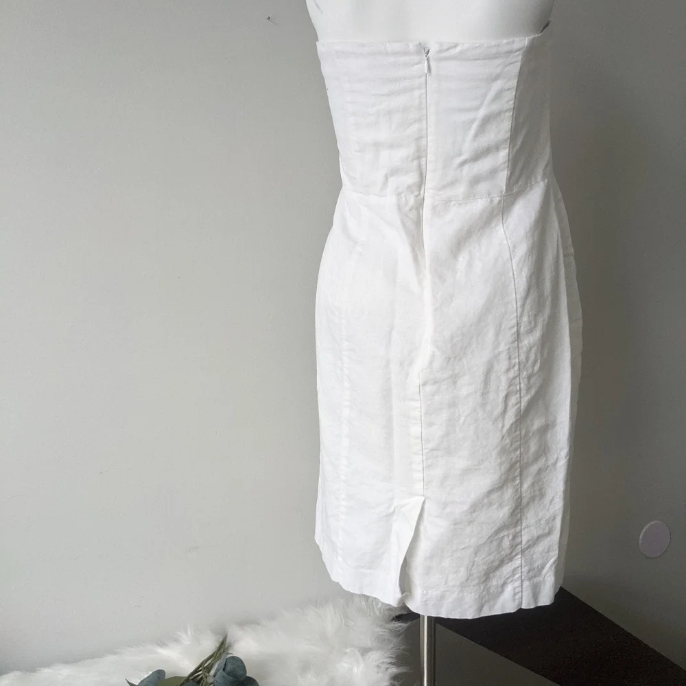 Banana Republic Sz 14 Black/White Strapless Dress - Picture 4 of 9